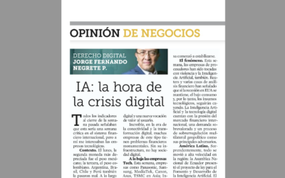 Opinión en negocios: IA la hora de la crisis digital